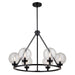 Vaxcel - H0277 - Six Light Chandelier - Lander - Matte Black