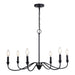 Vaxcel - H0298 - Six Light Chandelier - Annabelle - Matte Black