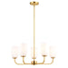 Vaxcel - H0305 - Five Light Chandelier - Shelby - Natural Brass