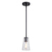 Vaxcel - P0396 - One Light Mini Pendant - Beverly - Matte Black