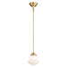 Vaxcel - P0402 - One Light Mini Pendant - Huntley - Natural Brass