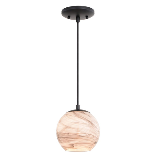 Vaxcel - P0407 - One Light Mini Pendant - Milano - Matte Black