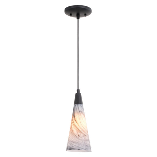 Vaxcel - P0409 - One Light Mini Pendant - Milano - Matte Black