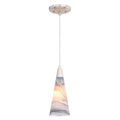 Vaxcel - P0410 - One Light Mini Pendant - Milano - Satin Nickel