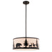 Vaxcel - P0416 - Three Light Pendant - Acadia - Bronze