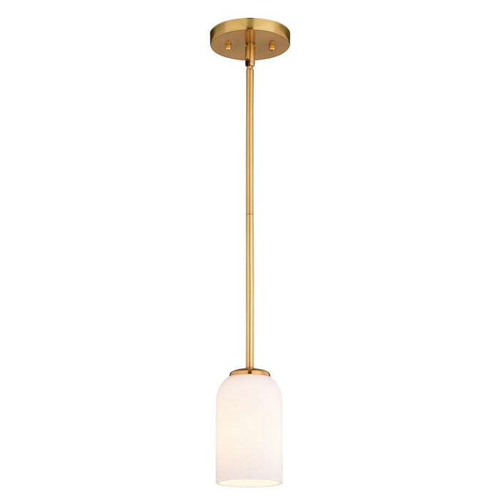 Vaxcel - P0427 - One Light Mini Pendant - Shelby - Natural Brass