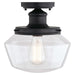 Vaxcel - T0546 - One Light Outdoor Flush Mount - Collins - Matte Black