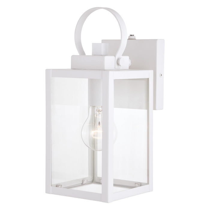 Vaxcel - T0553 - One Light Outdoor Wall Mount - Medinah - Textured White