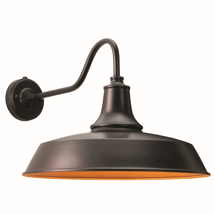 Vaxcel - T0572 - One Light Outdoor Wall Mount - Dorado - Dark Bronze and Light Gold