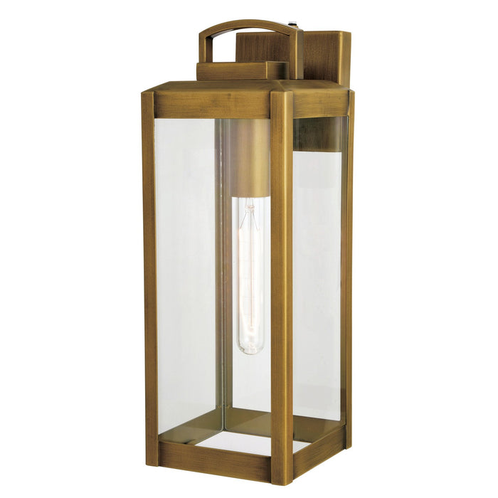 Vaxcel - T0707 - One Light Outdoor Wal Mount - Kinzie - Vintage Brass