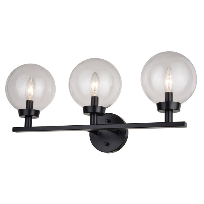 Vaxcel - W0430 - Three Light Vanity - Lander - Matte Black