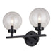 Vaxcel - W0431 - Two Light Vanity - Lander - Matte Black