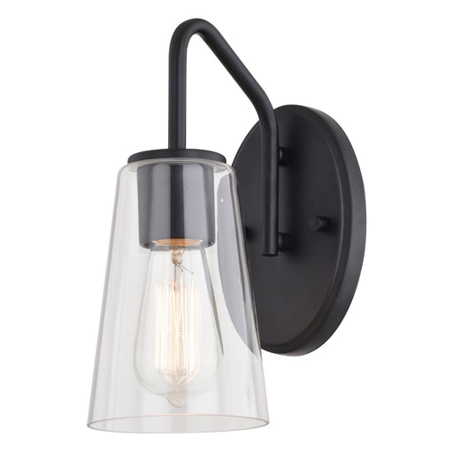 Vaxcel - W0441 - One Light Vanity - Beverly - Matte Black