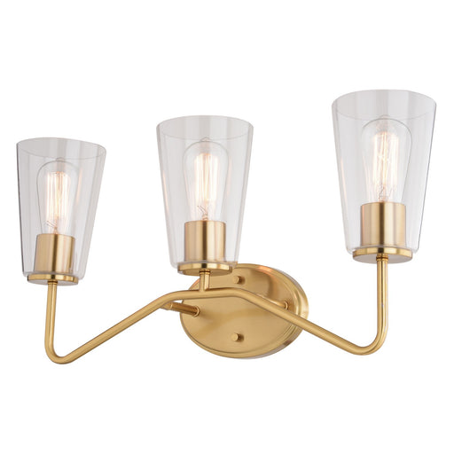 Vaxcel - W0442 - Three Light Vanity - Beverly - Muted Brass