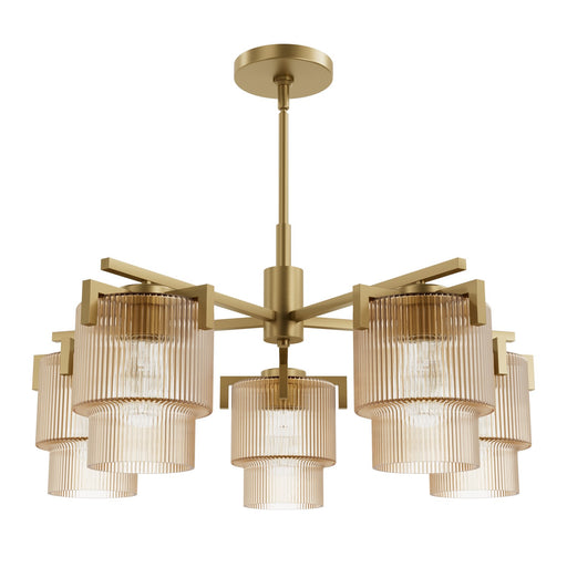 Hunter - 13138 - Five Light Chandelier - Ontario - Luxe Gold