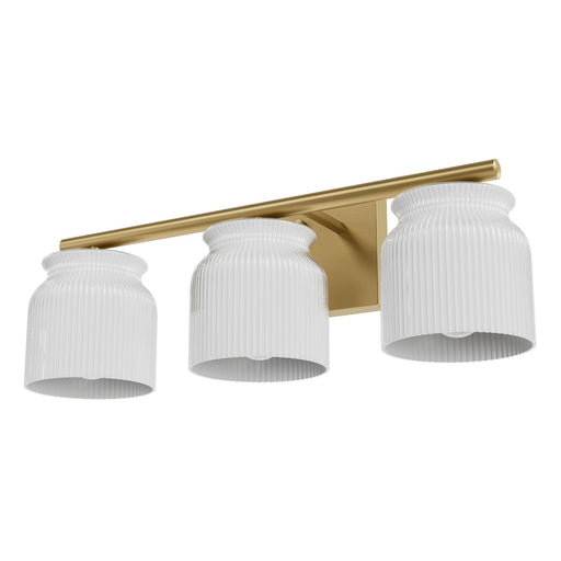 Hunter - 13185 - Three Light Bath Vanity - Harlowe - Luxe Gold