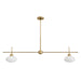 Hunter - 13192 - Two Light Linear Pendant - Getty - Luxe Gold