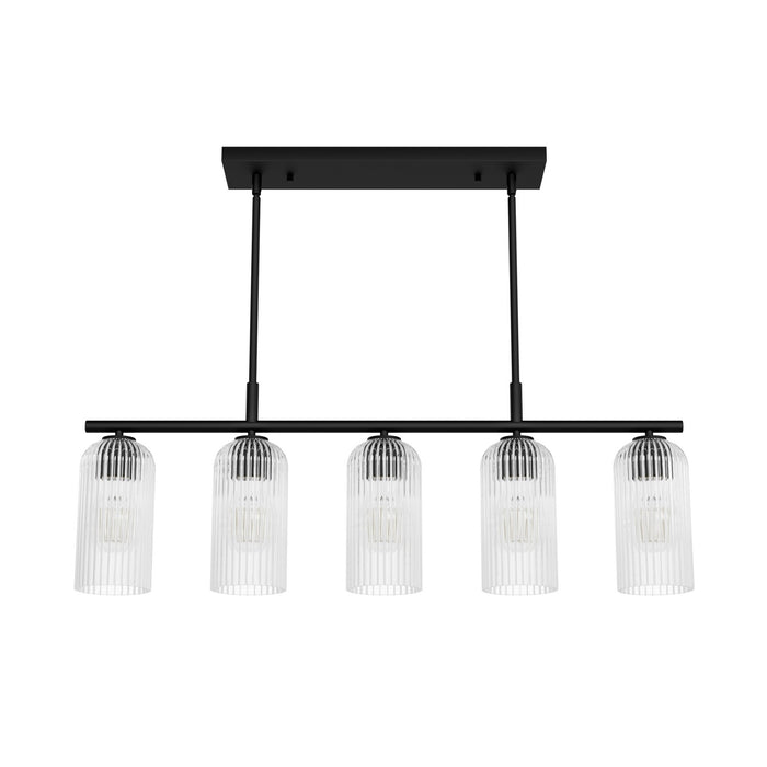 Hunter - 13232 - Five Light Linear Pendant - Beverly Glen - Matte Black