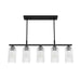 Hunter - 13232 - Five Light Linear Pendant - Beverly Glen - Matte Black