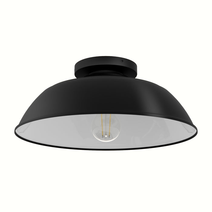 Hunter - 46003 - One Light Flush Mount - Mill Valley - Matte Black