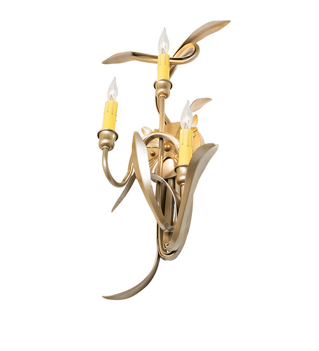 Meyda Tiffany - 273539 - Three Light Wall Sconce - Roselle - Champagne Metallic