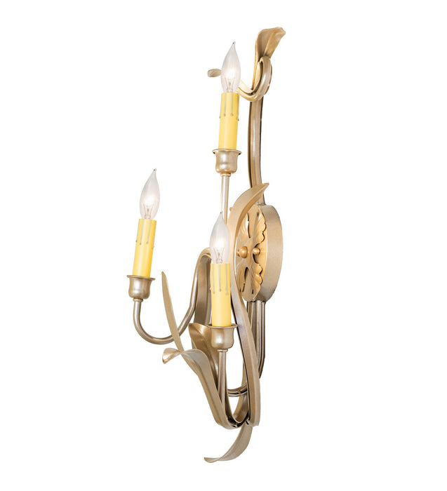Meyda Tiffany - 273539 - Three Light Wall Sconce - Roselle - Champagne Metallic