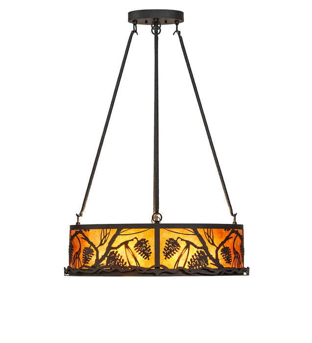 Meyda Tiffany - 275042 - Eight Light Pendant - Pinecone - Oil Rubbed Bronze