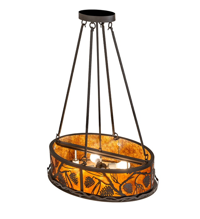Meyda Tiffany - 275042 - Eight Light Pendant - Pinecone - Oil Rubbed Bronze