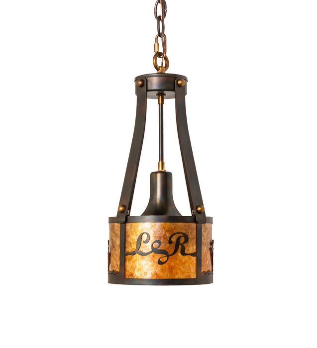 Meyda Tiffany - 277017 - One Light Mini Pendant - Personalized - Dark Burnished Antique Copper