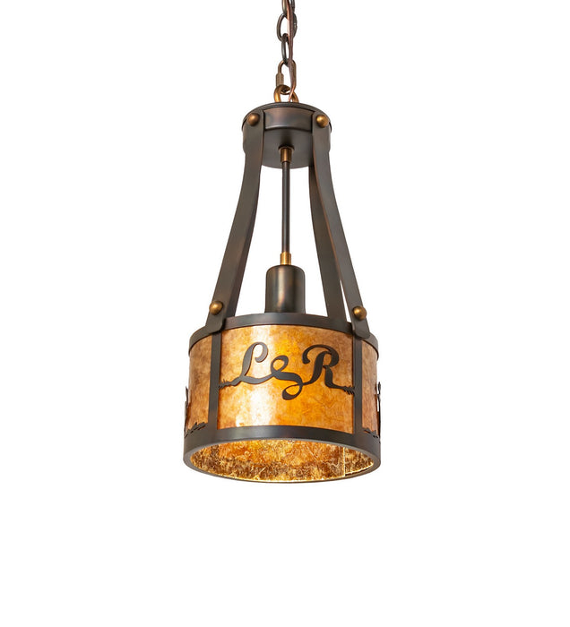 Meyda Tiffany - 277017 - One Light Mini Pendant - Personalized - Dark Burnished Antique Copper
