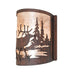 Meyda Tiffany - 277543 - One Light Wall Sconce - Elk At Lake - Driftwood Brown