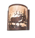 Meyda Tiffany - 277543 - One Light Wall Sconce - Elk At Lake - Driftwood Brown