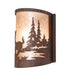 Meyda Tiffany - 277544 - One Light Wall Sconce - Deer At Lake - Driftwood Brown
