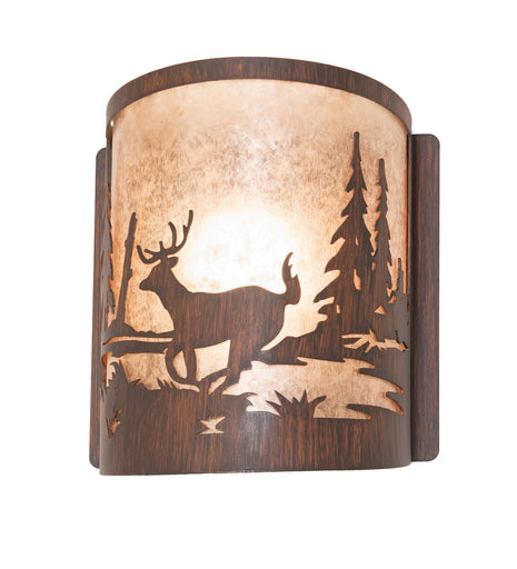 Deer At Lake One Light Wall Sconce