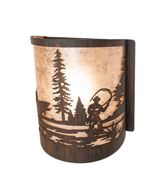 Meyda Tiffany - 277545 - One Light Wall Sconce - Fly Fishing - Driftwood Brown