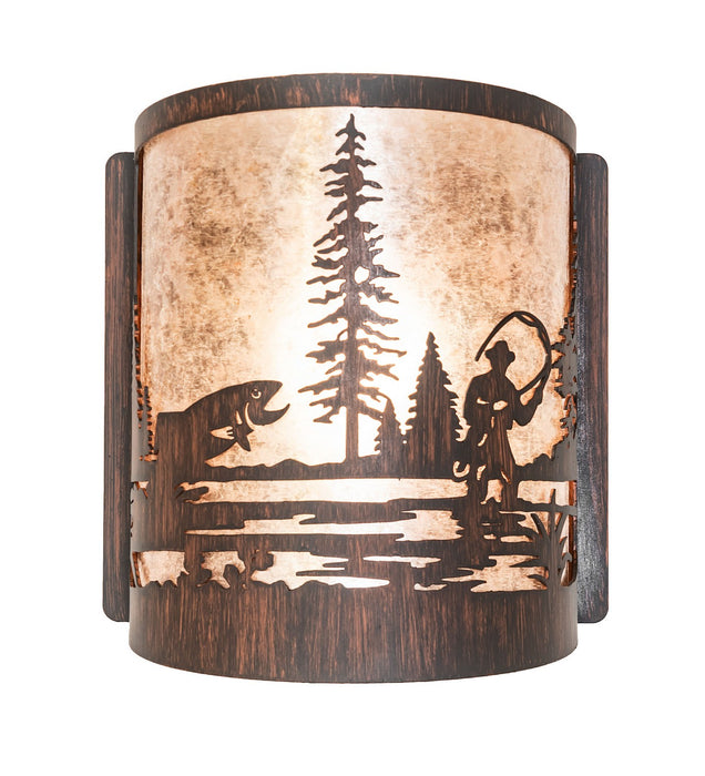 Meyda Tiffany - 277545 - One Light Wall Sconce - Fly Fishing - Driftwood Brown