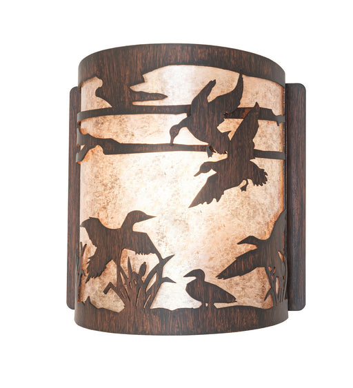 Meyda Tiffany - 277548 - One Light Wall Sconce - Ducks In Flight - Driftwood Brown