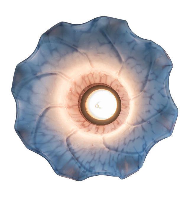 Meyda Tiffany - 278286 - One Light Mini Pendant - Pink/Blue Tiffany Pond Lily