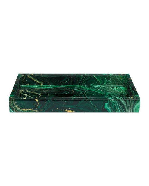 Currey and Company - 1200-0925 - Tray - Interstellar - Dark Green