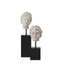 Currey and Company - 1200-0932 - Venus Head on Stand Set of 2 - Beige / Pale Gray / Black