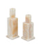 Currey and Company - 1200-0951 - Candle Holder Set of 2 - Lithos - Natural