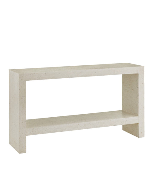 Currey and Company - 2000-0039 - Console Table - Carson - Ivory Terrazzo