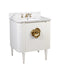 Currey and Company - 3800-0004 - Vanity with Sink - Briallen - Cerused White / Natural / White / Polished Brass