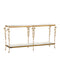 Currey and Company - 4000-0205 - Console Table - Fiore - Polished Brass / Natural