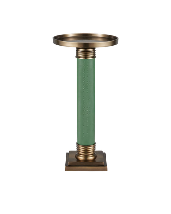 Currey and Company - 4000-0209 - Accent Table - Gavin - Green / Antique Brass