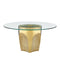 Currey and Company - 4000-0217 - Cocktail Table - Lemy - Polished Brass / Clear