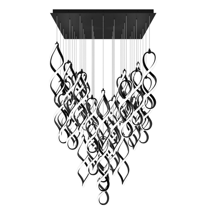 W.A.C. Lighting - PD-47841S-BK - LED Chandelier - Interlace - Black