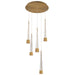 W.A.C. Lighting - PD-59405R-AB - LED Chandelier - Quill - Aged Brass