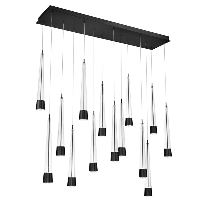 W.A.C. Lighting - PD-59414L-BK - LED Chandelier - Quill - Black