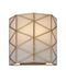 Currey and Company - 5000-0270 - One Light Wall Sconce - Polyhedron - White / Antique Brass